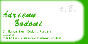 adrienn bodoni business card